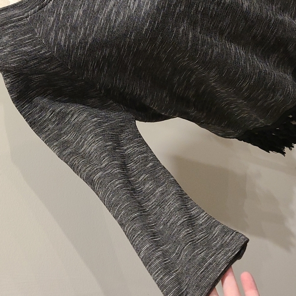 Jaime Heather black crew neck top with black fringes - Picture 3 of 6